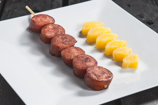Espetinho de Linguiça